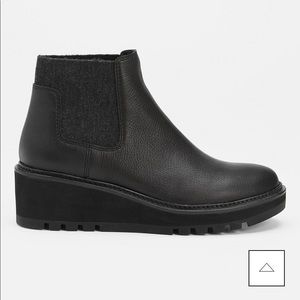 Eileen Fisher platform leather booties